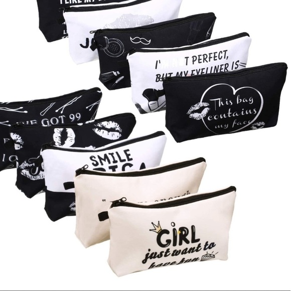 Black & White Cosmetic Bag / Make-Up Case - Picture 7 of 7